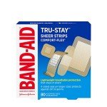 Tru-Stay Sheer Strips Adhesive Bandages, 80 Count