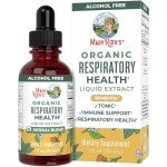 USDA Organic Respiratory Health Liquid Drops with Mullein Leaf | Marshmallow Root & Elderberry | Mullein Drops for Lungs Herbal Blend | Immune Support Supplement | Non-GMO | Vegan | 1 Fl Oz