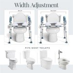 Adjustable Toilet Seat Riser with Handles for Seniors