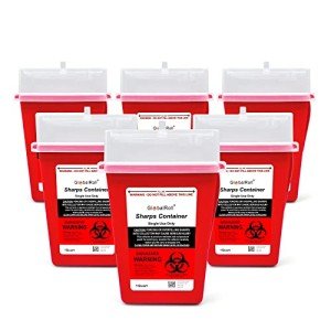 GlobalRoll 1 Quart Sharps Container, 6 Pack