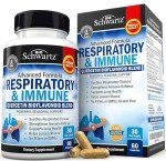 Respiratory & Immune Lung Support Supplement with Quercetin, Vitamin D & Cordyceps, Helps Soothe Respiratory Tissues While Loosening Mucus, Lung Health Vitamins for Women & Men, 60 Capsules