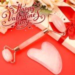 BAIMEI Rose Quartz Gua Sha & Jade Roller Set