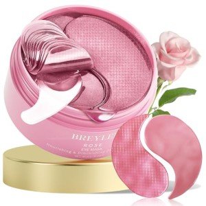 BREYLEE Rose Eye Mask - 60 Pcs for Puffy Eyes