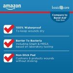 Amazon Basic Care Waterproof Clear Adhesive Bandages, First Aid and Wound Care Supplies, Assorted Sizes, 100 Count