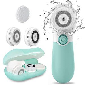 Electric Facial Cleansing Brush with Exfoliating Heads