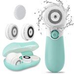 Electric Facial Cleansing Brush with Exfoliating Heads