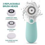 Electric Facial Cleansing Brush with Exfoliating Heads