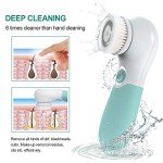 Electric Facial Cleansing Brush with Exfoliating Heads