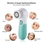 Electric Facial Cleansing Brush with Exfoliating Heads