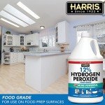 HARRIS 12% Concentrated Food Grade Hydrogen Peroxide, 128oz, for Kitchen, Bath, Laundry, Home and Garden with Easy Fill Funnel