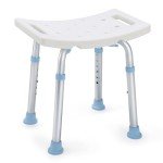 OasisSpace Adjustable Shower Chair with Safety Handle
