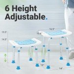 Adjustable Shower Stool for Seniors and Disabled