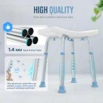 OasisSpace Adjustable Shower Chair with Safety Handle