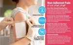 Globe Advanced Sterile Non-Adherent Pads| 100-Pack, 3” x 4”| Non-Adhesive Wound Dressing| Highly Absorbent & Non-Stick, Painless Removal-Switch| Individually Wrapped for Extra Protection (3 x 4)