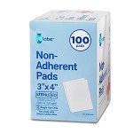 Globe Advanced Sterile Non-Adherent Pads| 100-Pack, 3” x 4”| Non-Adhesive Wound Dressing| Highly Absorbent & Non-Stick, Painless Removal-Switch| Individually Wrapped for Extra Protection (3 x 4)