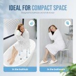 OasisSpace Adjustable Shower Chair with Safety Handle