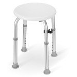 Careboda Adjustable Bath Chair for Inside Shower, Shower Stool with Upgraded Stainless Steel, Tool-Free Assembly, 8 Adjustable Heights for Seniors, Elderly, Pregnant, Handicap & Disabled Gray