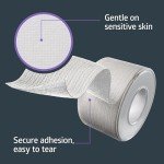 Medline Gentac EZ Silicone Tape, 1” x 5.5 Yards., Easy Tear Medical Tape, Gentle on Sensitive Skin, Keeps Wound Dressings and Devices in Place, Not Made with Natural Rubber Latex, 1 Per Box