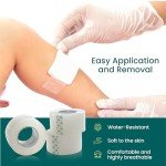 NanaCare Hypoallergenic Transparent Surgical Tape 1 inch x 10yd |4 Rolls Waterproof,Clear| Medical Tape for Skin, Dressings and Face| First Aid Bandage Tape for Sensitive Skin