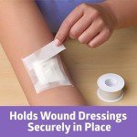 Medline Gentac EZ Silicone Tape, 1” x 5.5 Yards., Easy Tear Medical Tape, Gentle on Sensitive Skin, Keeps Wound Dressings and Devices in Place, Not Made with Natural Rubber Latex, 1 Per Box