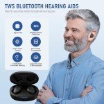 Rechargeable Bluetooth Hearing Aids for Seniors, Invisible Design