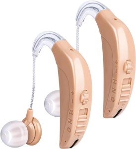 Wireless Rechargeable Hearing Aids with Charging Case