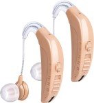 Wireless Rechargeable Hearing Aids with Charging Case