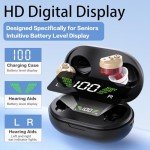 Rechargeable Hearing Aids with Noise Cancellation - Black