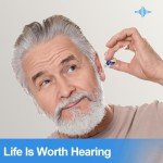 Rechargeable Hearing Aids with Noise Cancellation - Black