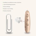 Beige Hearing Aids for Seniors with Noise Cancellation