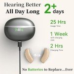 Beige Hearing Aids for Seniors with Noise Cancellation