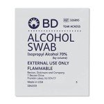 BD Medical 326895 Alcohol Wipes, 70% Isopropyl Alcohol, Pack of 1200