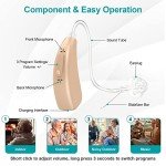 Rechargeable Hearing Amplifier for Seniors with Noise Cancellation