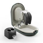 Rechargeable BTE Hearing Aids for Seniors – Black