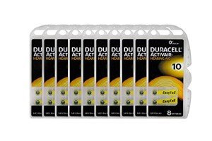 Duracell Size 10 Hearing Aid Batteries – 80 Pack