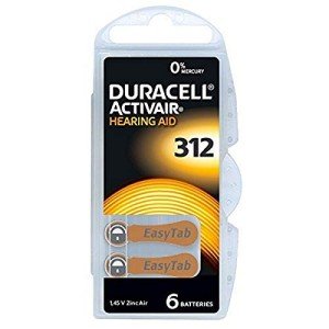 Duracell Size 312 Hearing Aid Battery Pack of 60