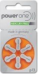 PowerOne Size 13 Zinc Air Hearing Aid Batteries