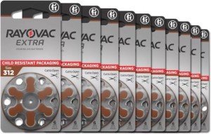 Rayovac Size 312 Mercury-Free Hearing Aid Batteries Kit