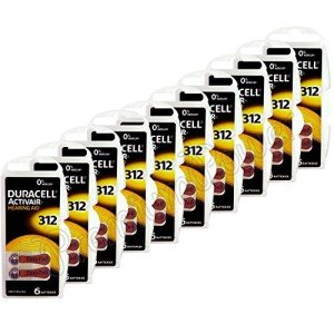 Duracell Hearing Aid Batteries, Size 312, 40 Count