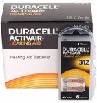 Duracell Hearing Aid Batteries, Size 312, 40 Count