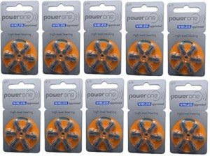 Powerone Size 13 Hearing Aid Batteries - 60 Pack