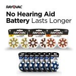 Rayovac Size 13 Hearing Aid Batteries, 56 Count