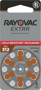 Rayovac Extra Advanced Hearing Aid Batteries Size