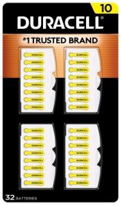 Duracell Size 10 Hearing Aid Batteries, 32 Count