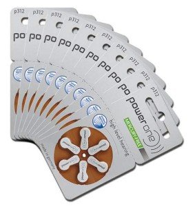 Powerone Mercury-Free Hearing Aid Batteries Size 312 - 60 Pack
