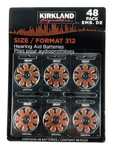 Kirkland 312 Mercury-Free Hearing Aid Batteries (48-Pack)
