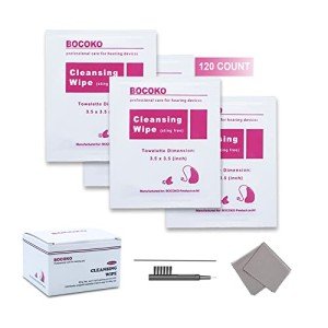 BOCOKO 120 Count Hearing Aid Cleaning Wipes