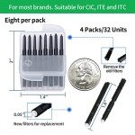 Hearing Aid Wax Guard Filters with Cleaning Brush (32)