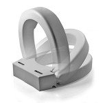 Maddak Inc. Maddak Hinged Elevated Toilet Seat, Standard (725711000), White