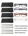 Blue Light Blocking Reading Glasses - 4 Pack